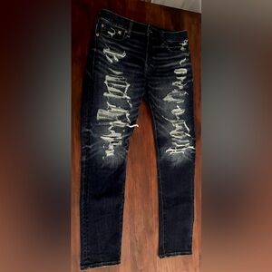 Athletic skinny ripped jeans-aeropostale